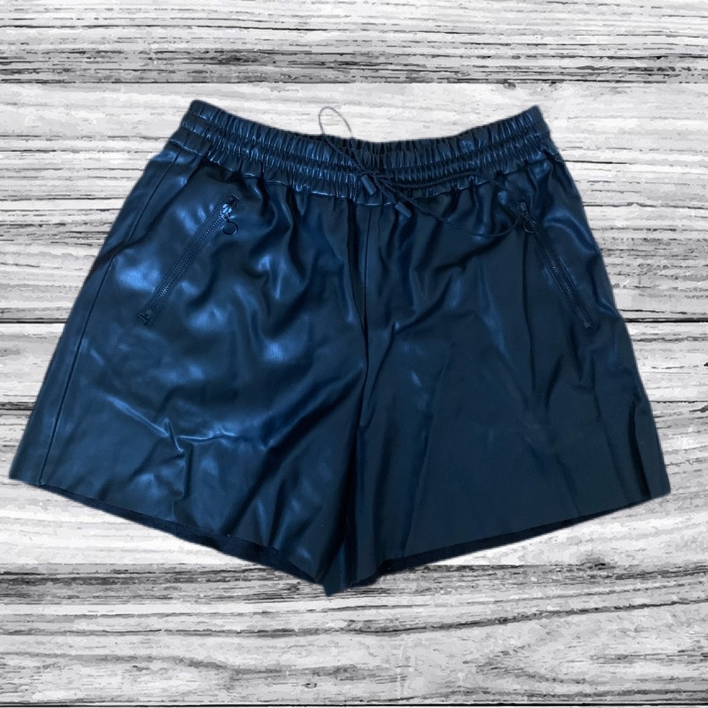 Zara Faux Leather Paper Bag Shorts